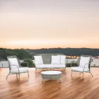 Gartenlounge aus Aluminium und Seilgeflecht - Asteria Viadurini