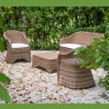 Gartenlounge aus Aluminium und Polyrattan Geflecht - Melina