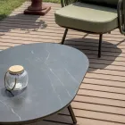 Rotes oder grünes Aluminium-Garten-Wohnzimmer - Regalrise Viadurini