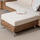 Gartenlounge in Bananengeflecht mit Kissen - Legolas Viadurini