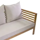 Garten Lounge Set aus geöltem Akazienholz Naturfarbe - Technisch Viadurini