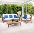 Gartenlounge-Set aus gebürstetem natürlichem Teakholz - Artes
