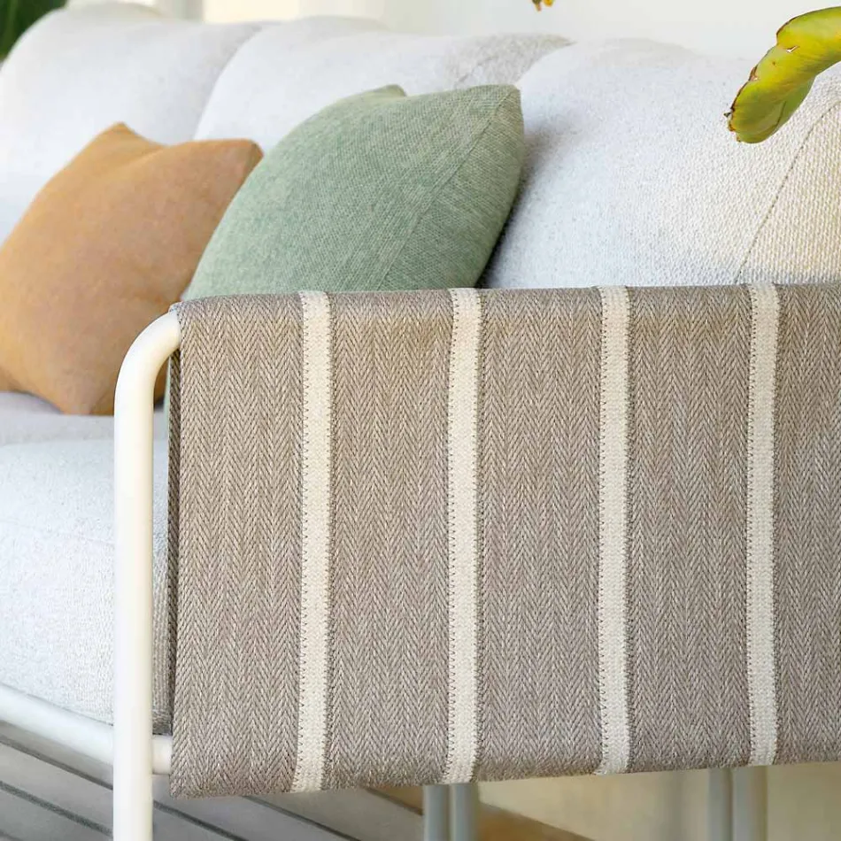 Galvanisiertes Metall Garten Wohnzimmer und Stoff Kissen - Sognando Viadurini