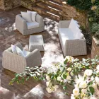 Handgewebtes Gartenset aus Polyrattan – Charlie Viadurini