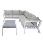 Garten-Lounge aus Aluminium - Pastellfarben Viadurini