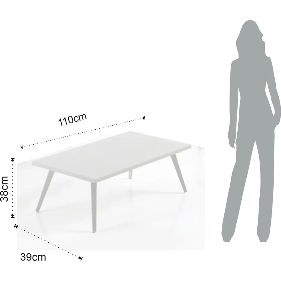 Wohnzimmer im Innen- und Außenbereich mit 2 Sesseln, 1 Sofa und 1 Couchtisch – Sortir Viadurini