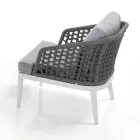 Wohnzimmer im Innen- und Außenbereich mit 2 Sesseln, 1 Sofa und 1 Couchtisch – Sortir Viadurini