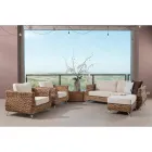 Wohnzimmer im Freien in Bananenweberei mit Kissen - Legolas Viadurini