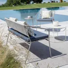 Gartenlounge mit Sesseln und Metallsofa Made in Italy - Prato Viadurini