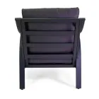 Wohnzimmer aus Aluminium mit Armlehnen aus brasilianischem Teakholz - Tagebuch Viadurini