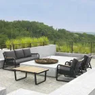 Wohnzimmer aus Aluminium mit Details aus brasilianischem Teakholz - Tagebuch Viadurini