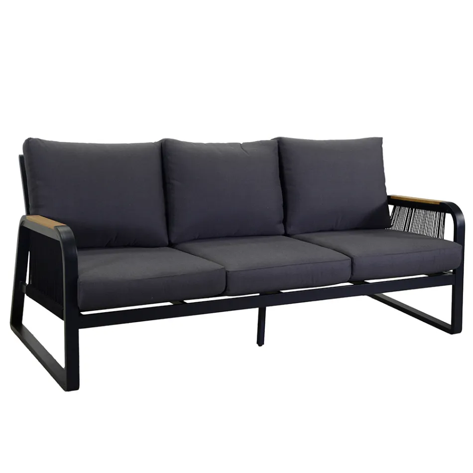 Wohnzimmer aus Aluminium mit Details aus brasilianischem Teakholz - Tagebuch Viadurini