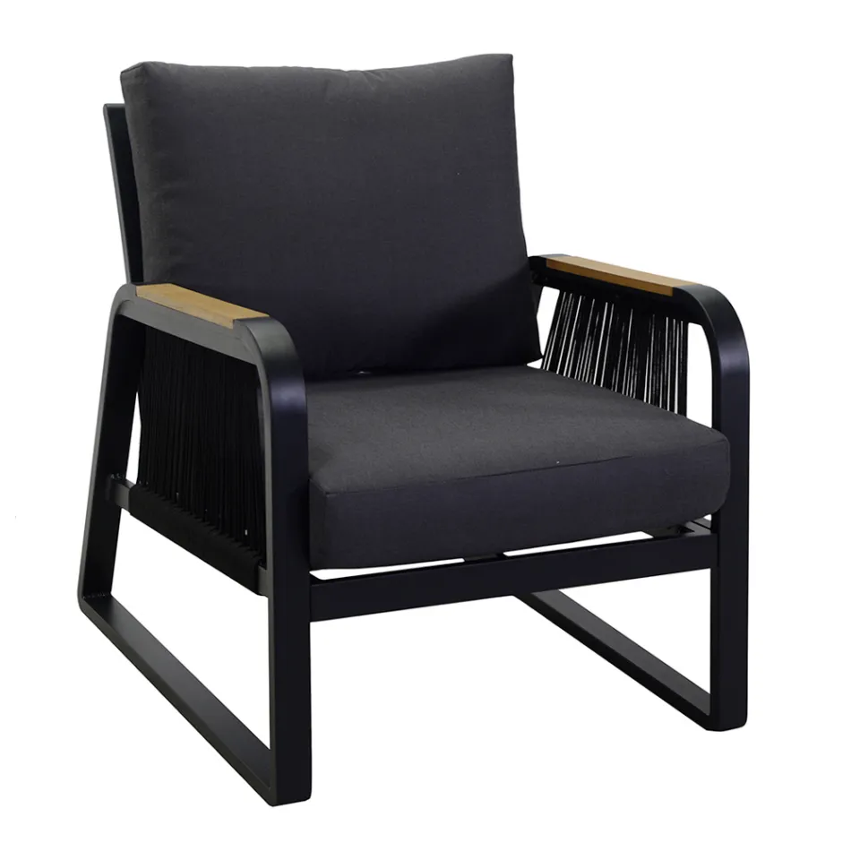 Wohnzimmer aus Aluminium mit Details aus brasilianischem Teakholz - Tagebuch Viadurini