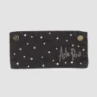 Abtropfschale aus weißem oder schwarzem Leinen mit Stickerei und Kristallen, 2 Stück – Salvino Viadurini