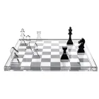 Designer-Schach- und Damespielset aus Plexiglas mit Schublade, hergestellt in Italien - Elora Viadurini