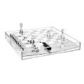 Schachbrett aus transparentem Plexiglas mit Schublade, hergestellt in Italien – Miriam