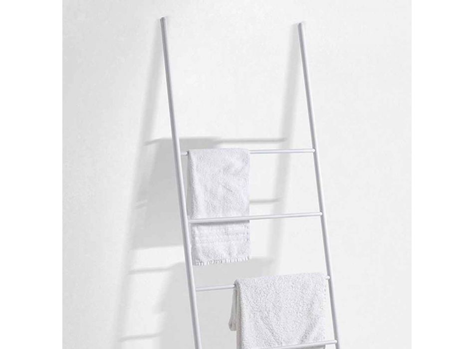Handtuchleiter in modernem Design aus weißem oder schwarzem Metall - Oppalà Viadurini