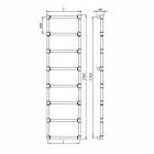 Hydraulischer modularer Handtuchwärmer Messingrohr Gold 311 W - Caesar Viadurini