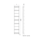 Handtuchwärmer mit elektrischem System aus Stahl, hergestellt in Italien – Ananas Viadurini