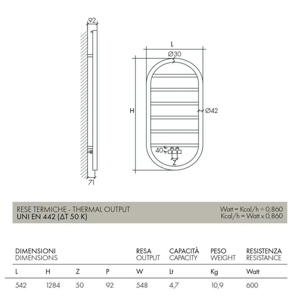 Design Handtuchwärmer "All Round Bubble" aus Stahl Made in Italy - Smooth Viadurini
