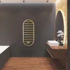 „Tutto Tondo Slim“ Design-Handtuchwärmer aus Stahl Made in Italy - Glatt Viadurini