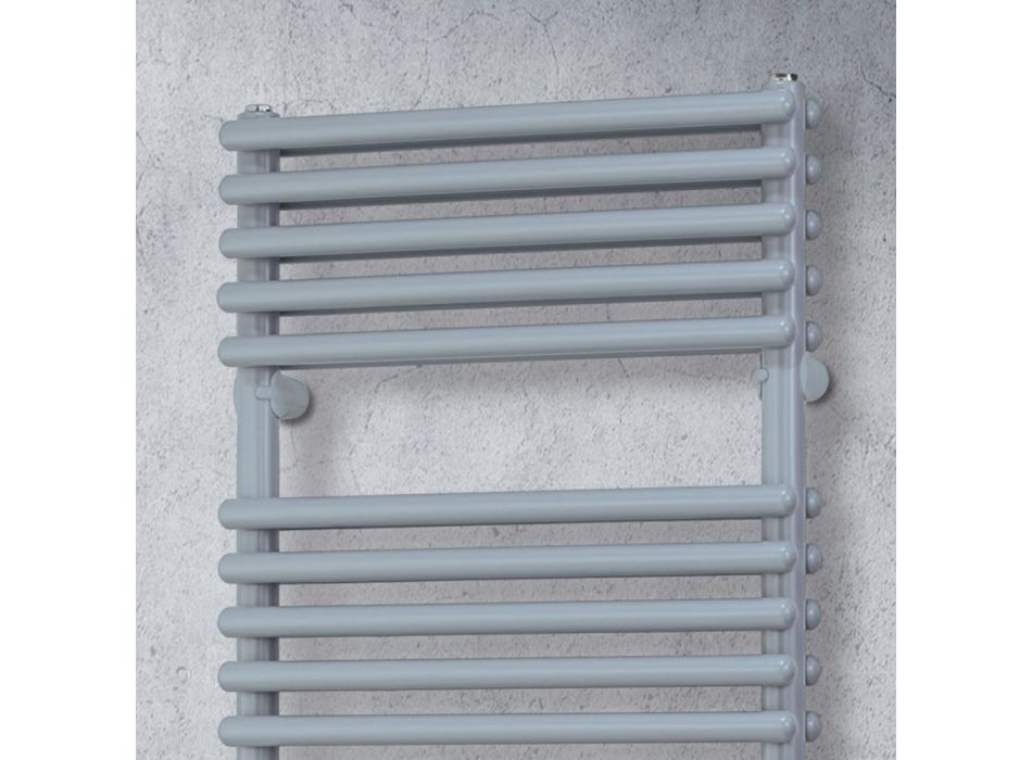Elektrischer Handtuchwärmer mit 4 Reihen horizontaler Elemente, hergestellt in Italien – Meringue Viadurini