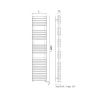 Elektrischer Handtuchwärmer mit 4 Reihen horizontaler Elemente, hergestellt in Italien – Meringue Viadurini