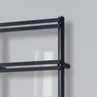 Elektrischer Handtuchwärmer mit vertikalen Kollektoren, hergestellt in Italien – Ginger Viadurini