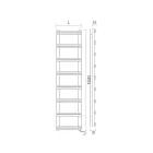 Elektrischer Handtuchwärmer mit vertikalen Kollektoren, hergestellt in Italien – Ginger Viadurini