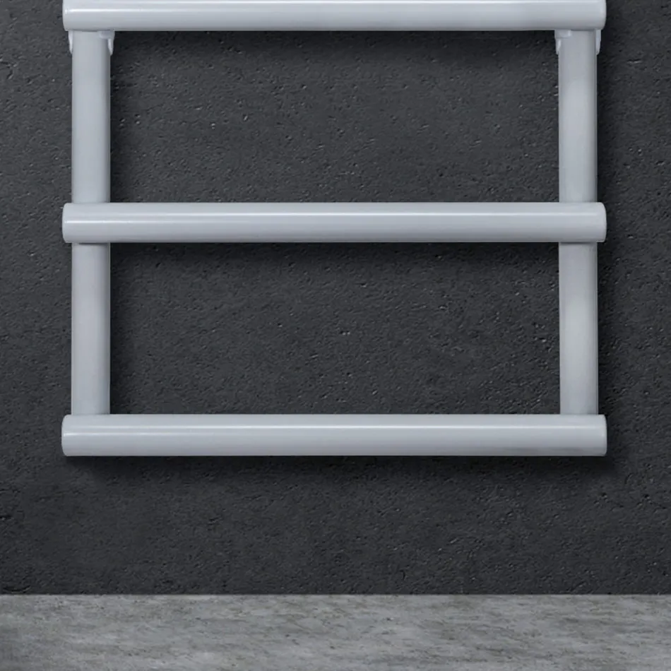 Elektrischer Handtuchwärmer mit kreisförmigen Elementen, hergestellt in Italien – Erdbeere Viadurini