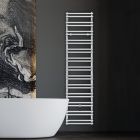 Elektrischer Handtuchwärmer mit horizontalen Elementen, hergestellt in Italien – Amaretti Viadurini