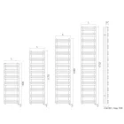 Elektrischer Handtuchwärmer mit horizontalen Heizelementen, hergestellt in Italien - Amaretti Viadurini