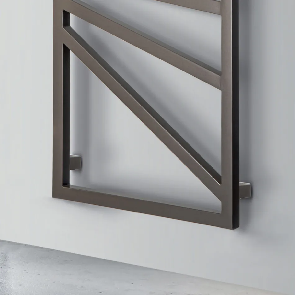 Elektrischer Handtuchwärmer mit quadratischen Elementen, hergestellt in Italien – Mandeln Viadurini