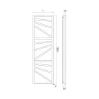 Elektrischer Handtuchwärmer mit quadratischen Elementen, hergestellt in Italien – Mandeln Viadurini