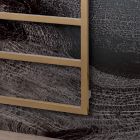 Elektrischer Handtuchwärmer mit einfachen Linien aus Stahl, hergestellt in Italien – Pistazie Viadurini