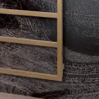 Elektrischer Handtuchwärmer mit einfachen Linien aus Stahl, hergestellt in Italien – Pistazie Viadurini