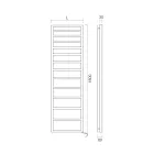 Elektrischer Handtuchwärmer mit einfachen Linien aus Stahl, hergestellt in Italien – Pistazie Viadurini