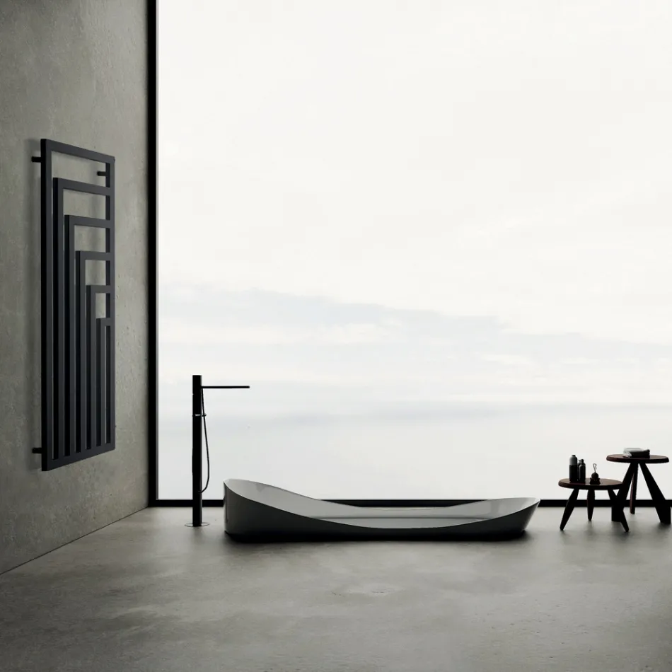 Elektrischer Handtuchwärmer aus Stahl mit modernem Design Made in Italy - Potentia Viadurini