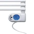 Elektrischer Handtuchwärmer aus Stahl mit reinweißer Oberfläche, hergestellt in Italien – Zitrone Viadurini