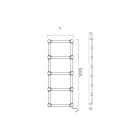 Elektrischer Handtuchwärmer aus Messing mit Verbindungskugeln, hergestellt in Italien – Ricotta Viadurini