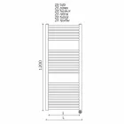 Elektrischer Handtuchwärmer für das vertikale Badezimmerdesign aus Stahl 300 W - Italo Viadurini