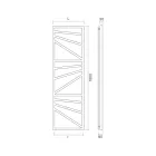 Hydraulischer Handtuchwärmer mit quadratischen Elementen, hergestellt in Italien – Mandeln Viadurini