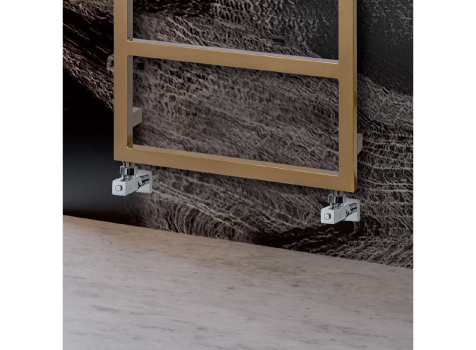 Hydraulischer Handtuchwärmer mit einfachen Linien aus Stahl, hergestellt in Italien – Pistazie Viadurini