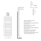 Hydraulischer Handtuchwärmer aus schwarzem Kohlenstoffstahl, hergestellt in Italien – Carezza Viadurini