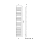 Hydraulischer Handtuchwärmer in Stahl-Aluminium-Ausführung, hergestellt in Italien – Brioches Viadurini