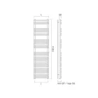 Hydraulischer Handtuchwärmer aus satiniertem Stahl, hergestellt in Italien – Peel Viadurini