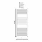 Edelstahl Design Wandtuchwärmer für Badezimmer, 2 Größen 391 W - Italo Viadurini