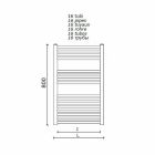 Edelstahl Design Wandtuchwärmer für Badezimmer, 2 Größen 391 W - Italo Viadurini