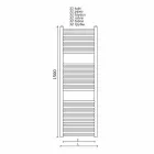 Edelstahl Design Wandtuchwärmer für Badezimmer, 2 Größen 391 W - Italo Viadurini