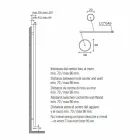 Edelstahl Design Wandtuchwärmer für Badezimmer, 2 Größen 391 W - Italo Viadurini